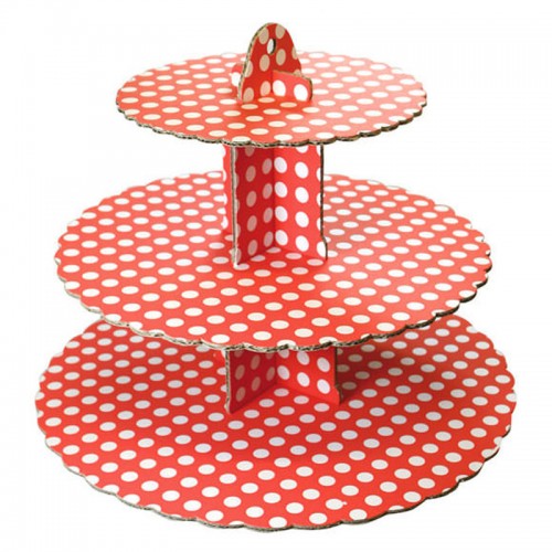 Expositor Vermelho Bolinhas